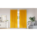 vidaXL Sötétítő függönyök 2 pcs Mustár sárga 140 x 260 cm Bársony