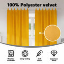 vidaXL Sötétítő függönyök 2 pcs Mustár sárga 140 x 260 cm Bársony
