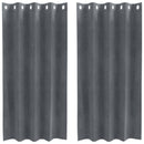 vidaXL Sötétítő függönyök 2 pcs Világosszürke 140 x 175 cm Bársony