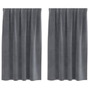 vidaXL Sötétítő függönyök 2 pcs Világosszürke 140 x 140 cm Bársony