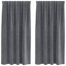 vidaXL Sötétítő függönyök 2 pcs Világosszürke 140 x 175 cm Bársony