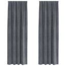 vidaXL Sötétítő függönyök 2 pcs Világosszürke 140 x 260 cm Bársony