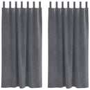 vidaXL Sötétítő függönyök 2 pcs Világosszürke 140 x 175 cm Bársony