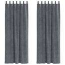 vidaXL Sötétítő függönyök 2 pcs Világosszürke 140 x 245 cm Bársony