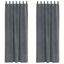 vidaXL Sötétítő függönyök 2 pcs Világosszürke 140 x 260 cm Bársony