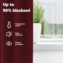 vidaXL Sötétítő függönyök 2 pcs Bordó 140 x 140 cm Bársony