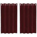 vidaXL Sötétítő függönyök 2 pcs Bordó 140 x 140 cm Bársony