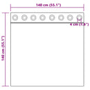 vidaXL Sötétítő függönyök 2 pcs Bordó 140 x 140 cm Bársony