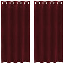 vidaXL Sötétítő függönyök 2 pcs Bordó 140 x 175 cm Bársony
