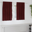 vidaXL Sötétítő függönyök 2 pcs Bordó 140 x 140 cm Bársony