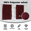 vidaXL Sötétítő függönyök 2 pcs Bordó 140 x 140 cm Bársony