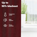 vidaXL Sötétítő függönyök 2 pcs Bordó 140 x 175 cm Bársony