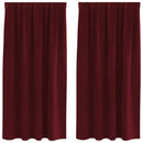 vidaXL Sötétítő függönyök 2 pcs Bordó 140 x 175 cm Bársony