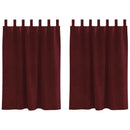 vidaXL Sötétítő függönyök 2 pcs Bordó 140 x 140 cm Bársony