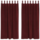 vidaXL Sötétítő függönyök 2 pcs Bordó 140 x 175 cm Bársony