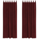 vidaXL Sötétítő függönyök 2 pcs Bordó 140 x 245 cm Bársony