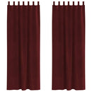 vidaXL Sötétítő függönyök 2 pcs Bordó 140 x 260 cm Bársony