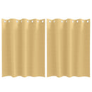 vidaXL Fekete Függöny Gyűrűkkel 2 pcs Bézs 140 x 140 cm Poliészter