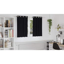 vidaXL Fekete Függöny Gyűrűkkel 2 pcs Fekete 140 x 140 cm Poliészter