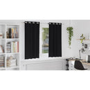 vidaXL Fekete Függöny Gyűrűkkel 2 pcs Fekete 175 x 140 cm Poliészter