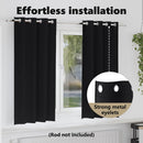 vidaXL Fekete Függöny Gyűrűkkel 2 pcs Fekete 175 x 140 cm Poliészter