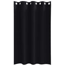 vidaXL Fekete Függöny Gyűrűkkel 2 pcs Fekete 175 x 140 cm Poliészter