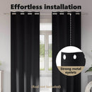 vidaXL Fekete Függöny Gyűrűkkel 2 pcs Fekete 245 x 140 cm Poliészter