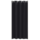 vidaXL Fekete Függöny Gyűrűkkel 2 pcs Fekete 245 x 140 cm Poliészter