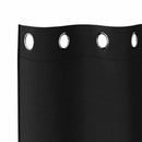 vidaXL Fekete Függöny Gyűrűkkel 2 db Fekete 260 x 140 cm Poliészter