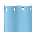 vidaXL Fekete Függöny Gyűrűkkel 2 db Világoskék 140 x 140 cm