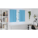 vidaXL Fekete Függöny Gyűrűkkel 2 pcs Világoskék 140 x 140 cm