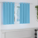 vidaXL Fekete Függöny Gyűrűkkel 2 db Világoskék 140 x 140 cm