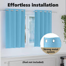 vidaXL Fekete Függöny Gyűrűkkel 2 pcs Világoskék 140 x 140 cm