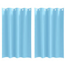 vidaXL Fekete Függöny Gyűrűkkel 2 pcs Világoskék 175 x 140 cm