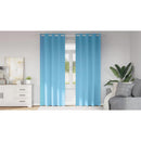 vidaXL Fekete Függöny Gyűrűkkel 2 pcs Világoskék 245 x 140 cm