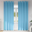 vidaXL Fekete Függöny Gyűrűkkel 2 db Világoskék 245 x 140 cm