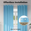 vidaXL Fekete Függöny Gyűrűkkel 2 pcs Világoskék 245 x 140 cm