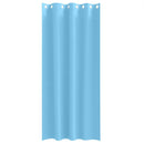 vidaXL Fekete Függöny Gyűrűkkel 2 pcs Világoskék 245 x 140 cm