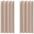 vidaXL Fekete Függöny Gyűrűkkel 2 pcs Tópszínű 260 x 140 cm Poliészter