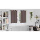 vidaXL Fekete Függöny Gyűrűkkel 2 pcs Sötét Barna 140 x 140 cm