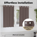vidaXL Fekete Függöny Gyűrűkkel 2 pcs Sötét Barna 140 x 140 cm