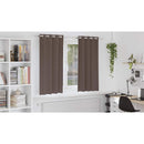 vidaXL Fekete Függöny Gyűrűkkel 2 pcs Sötét Barna 175 x 140 cm