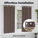 vidaXL Fekete Függöny Gyűrűkkel 2 pcs Sötét Barna 175 x 140 cm