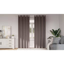 vidaXL Fekete Függöny Gyűrűkkel 2 pcs Sötét Barna 225 x 140 cm