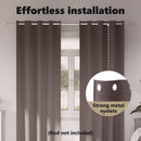 vidaXL Fekete Függöny Gyűrűkkel 2 pcs Sötét Barna 225 x 140 cm