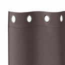 vidaXL Fekete Függöny Gyűrűkkel 2 pcs Sötét Barna 260 x 140 cm