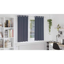 vidaXL Fekete Függöny Gyűrűkkel 2 pcs Antracit 175 x 140 cm Poliészter