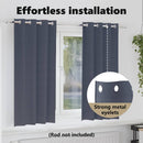vidaXL Fekete Függöny Gyűrűkkel 2 pcs Antracit 175 x 140 cm Poliészter