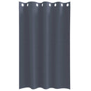 vidaXL Fekete Függöny Gyűrűkkel 2 pcs Antracit 175 x 140 cm Poliészter