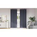 vidaXL Fekete Függöny Gyűrűkkel 2 pcs Antracit 225 x 140 cm Poliészter